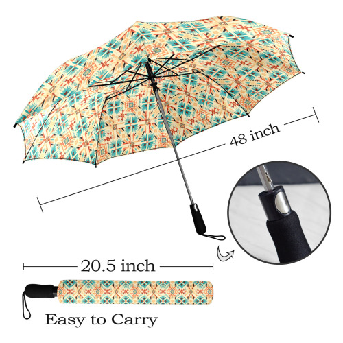 Southwest Fractal Umbrella Semi-Automatic Foldable Umbrella (Model U12)