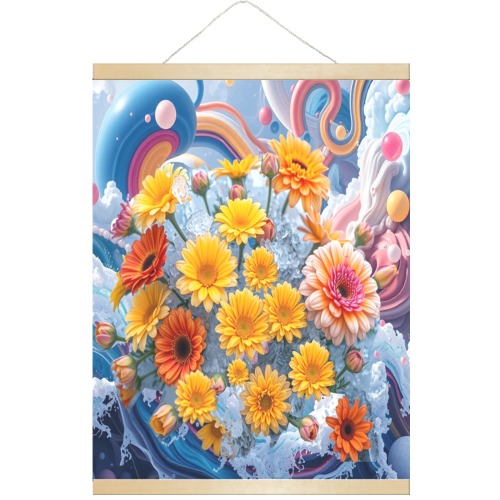 Flowers and Ocean Waves