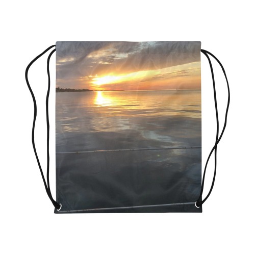Pier Sunset Collection Large Drawstring Bag Model 1604 (Twin Sides)  16.5"(W) * 19.3"(H)