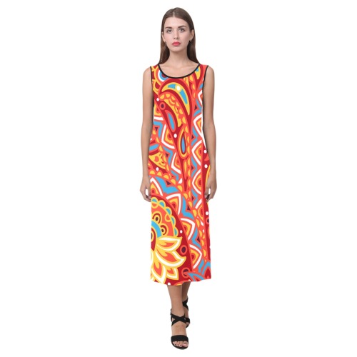 vestido largo diseño hindu Phaedra Sleeveless Open Fork Long Dress (Model D08)