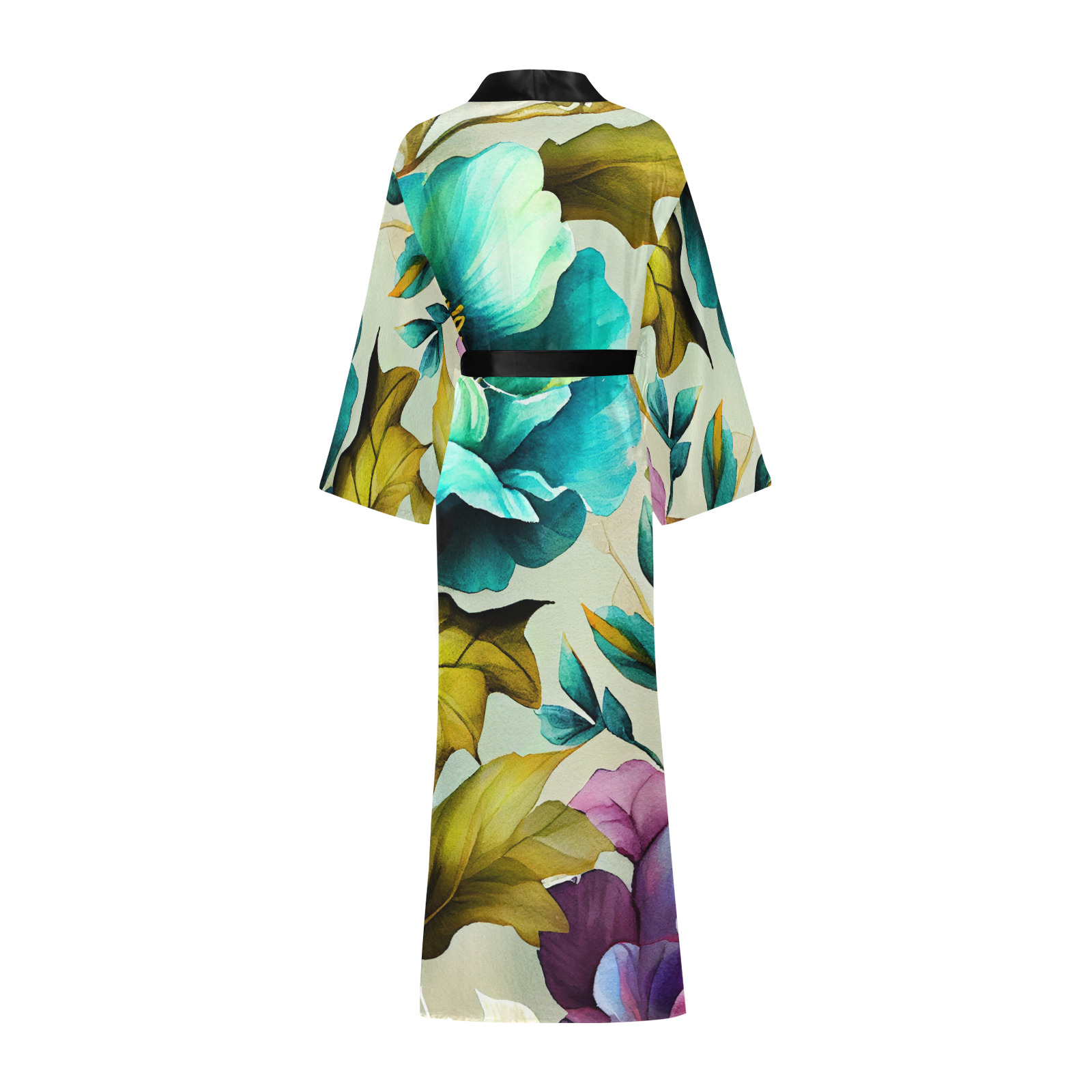 flowers botanic art (3) fashion kimono Long Kimono Robe | ID: D6589971