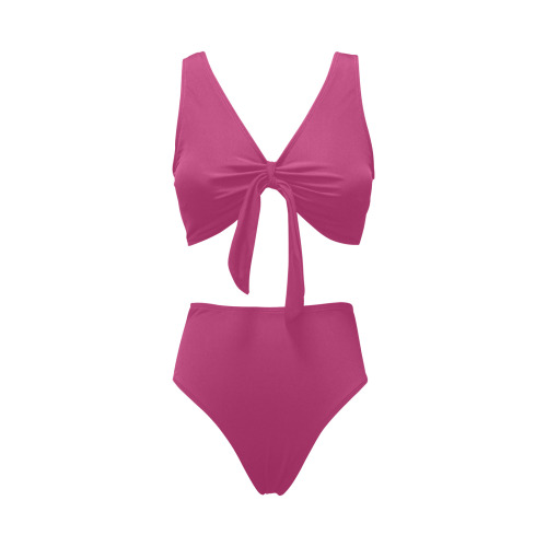 PINK Chest Bowknot Bikini Swimsuit (Model S33)