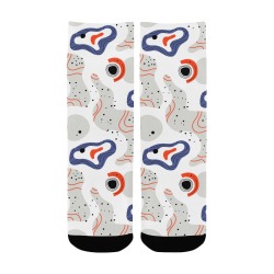 Elegant Abstract Mid Century Pattern Kids' Custom Socks