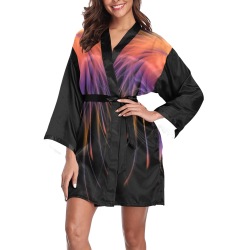 Ô Feathery Fiesta Wings Long Sleeve Kimono Robe