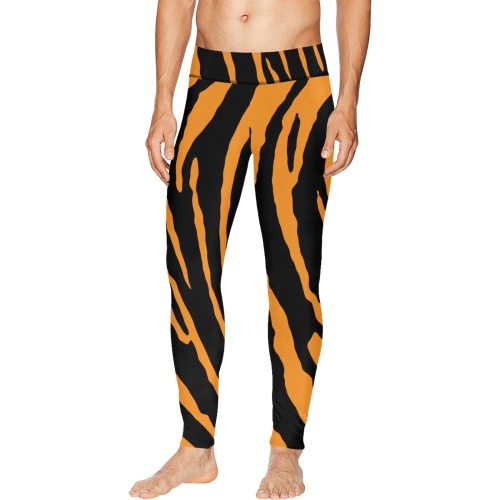 Tiger Stripes Men's All Over Print Leggings (Model L38)