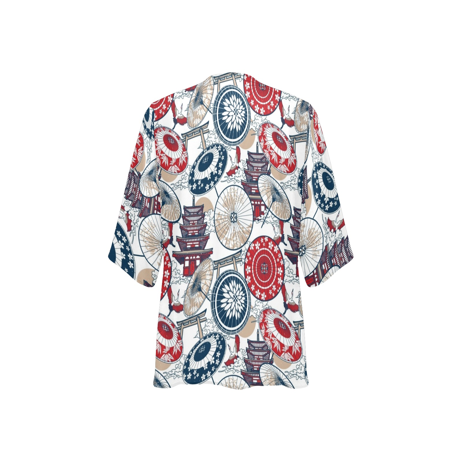 UMBRELLA 0004 Women's Kimono Chiffon Cover Ups (Model H51)