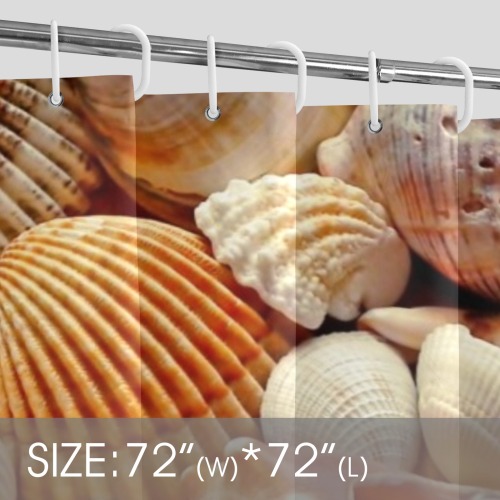 shells Shower Curtain 72" x 72"