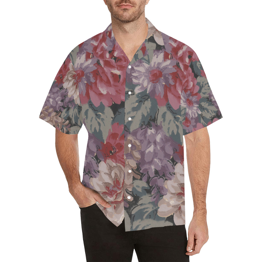 Vintage Flowers Hawaiian Shirt (Model T58)
