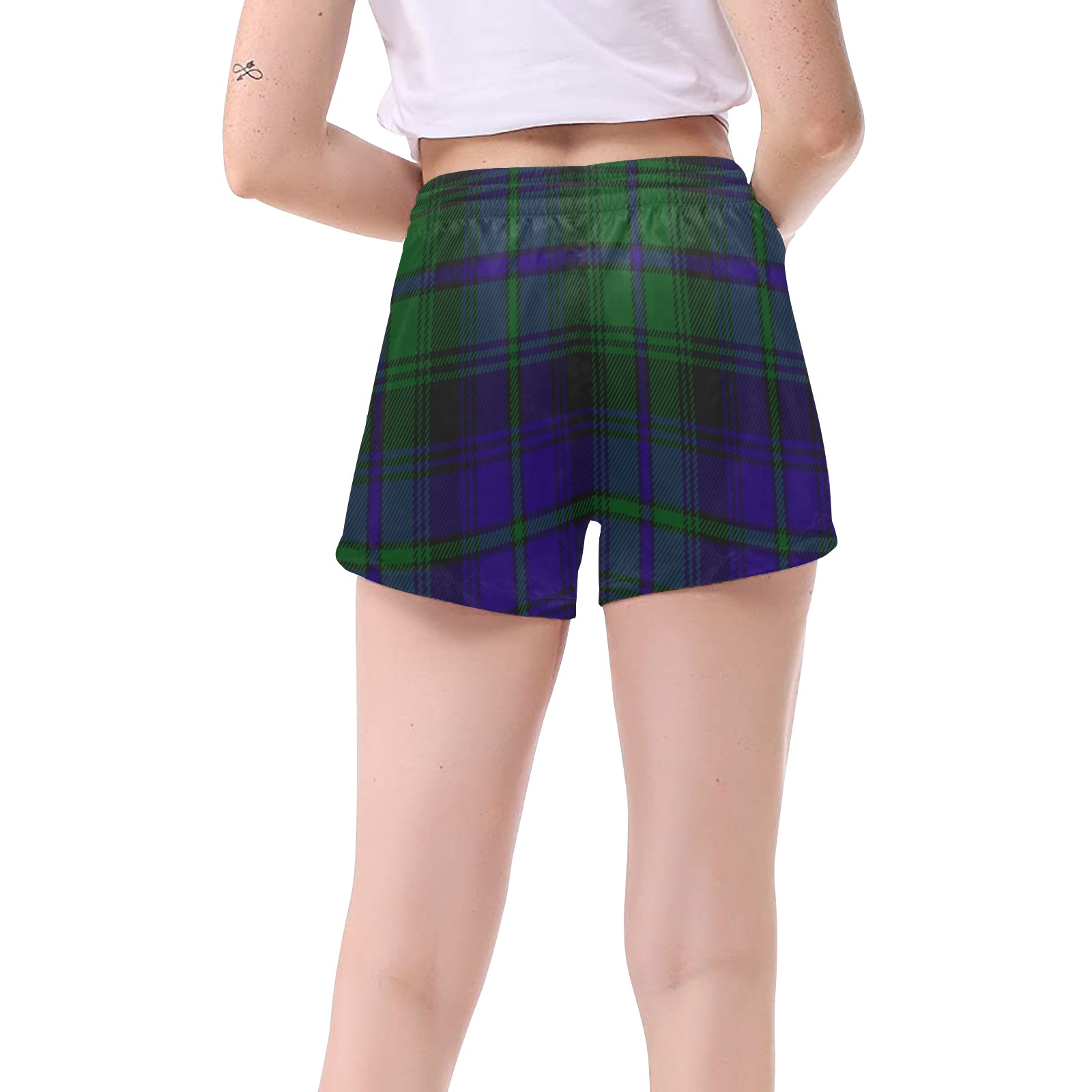 5TH. ROYAL SCOTS OF CANADA TARTAN Women's Mid-Length Board Shorts (Model L55)