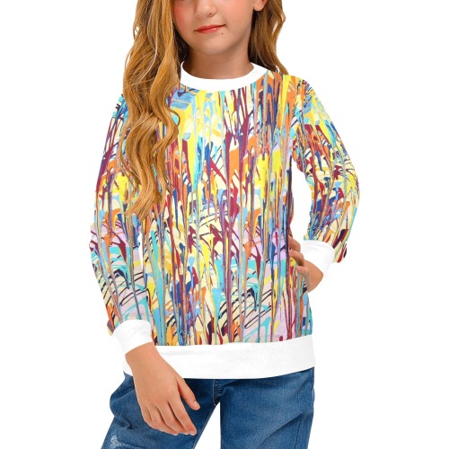 Bliss Girls' All Over Print Crew Neck Sweater (Model H49)