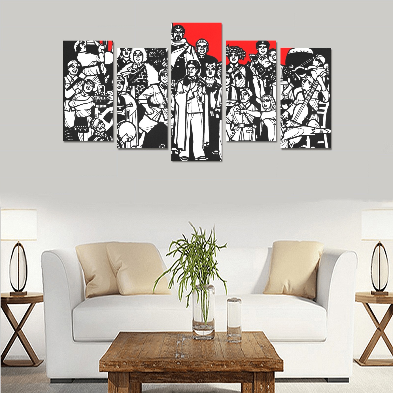 The Inception of the Great Proletarian Cultural Revolution Canvas Print Sets E (No Frame)