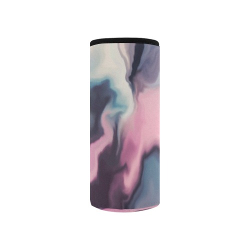 Abstract liquid waves U Neoprene Water Bottle Pouch/Small