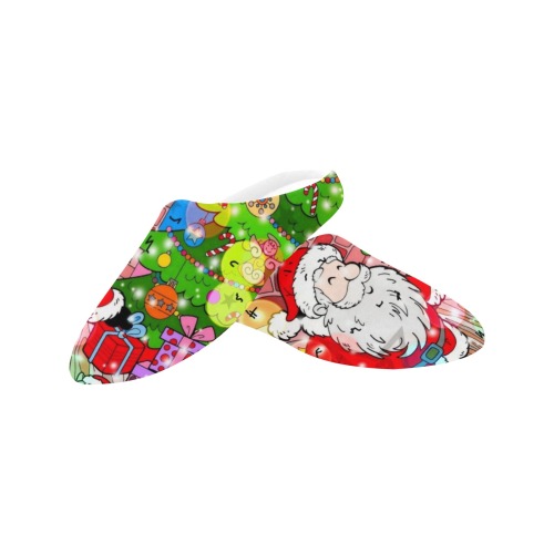 Christmas Pop 2022 by Nico Bielow Men's Non-Slip Cotton Slippers (Model 0602)
