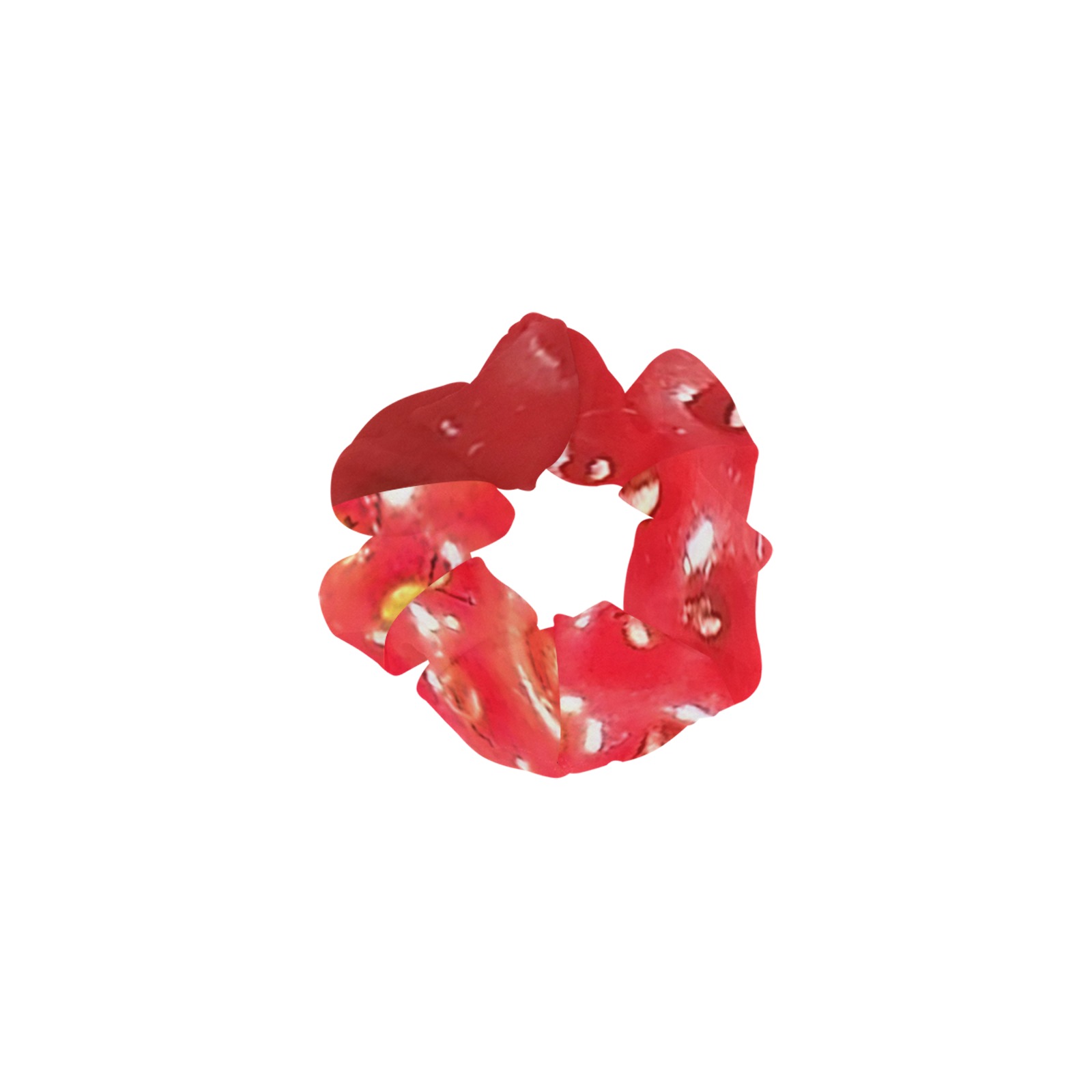 Strawberry Square All Over Print Hair Scrunchie