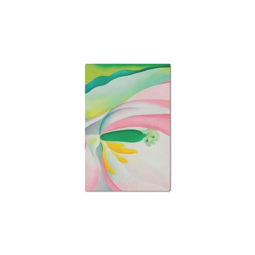 Georgia O'Keeffe - Pink Tulipe Frame Canvas Print 12"x8"