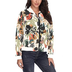 Abstract snakes shapes nature 63 All Over Print Bomber Jacket for Women (Model H36)