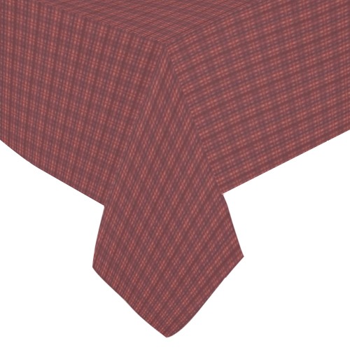 burgundy repeating pattern Cotton Linen Tablecloth 60"x 84"
