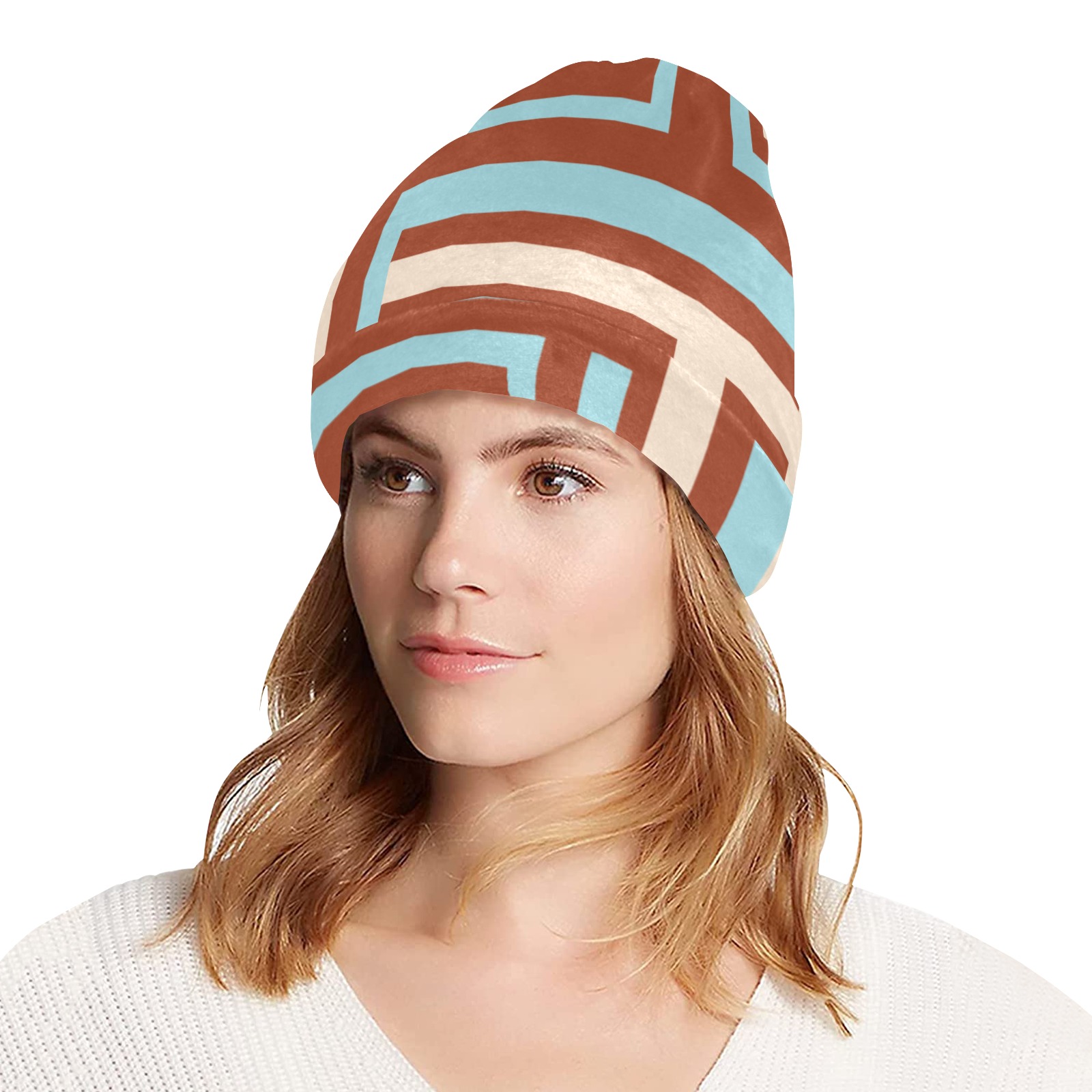 Model 1 All Over Print Beanie for Adults
