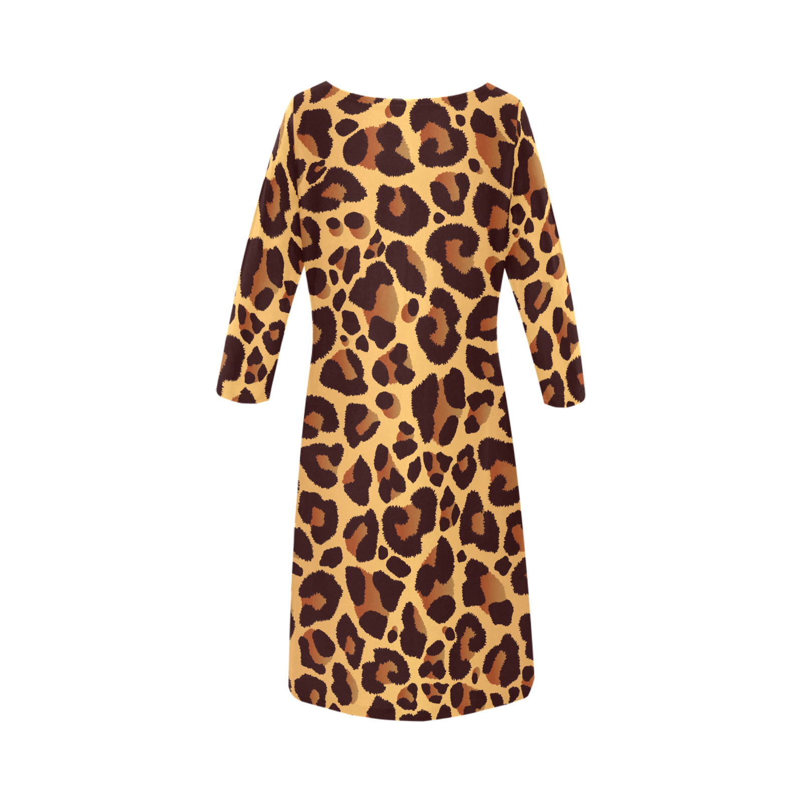 LEOPARD Rhea Loose Round Neck Dress(Model D22)