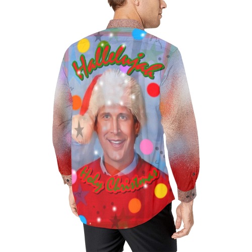Hallelujah Christmas by Nico Bielow Men's All Over Print Casual Dress Shirt (Model T61)