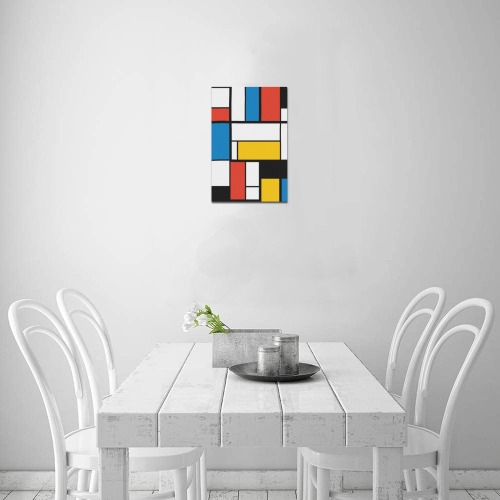 Mondrian De Stijl Modern Frame Canvas Print 8"x12"