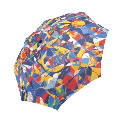 Charming geometric colorful abstract fantasy. Auto-Foldable Umbrella (Model U04)