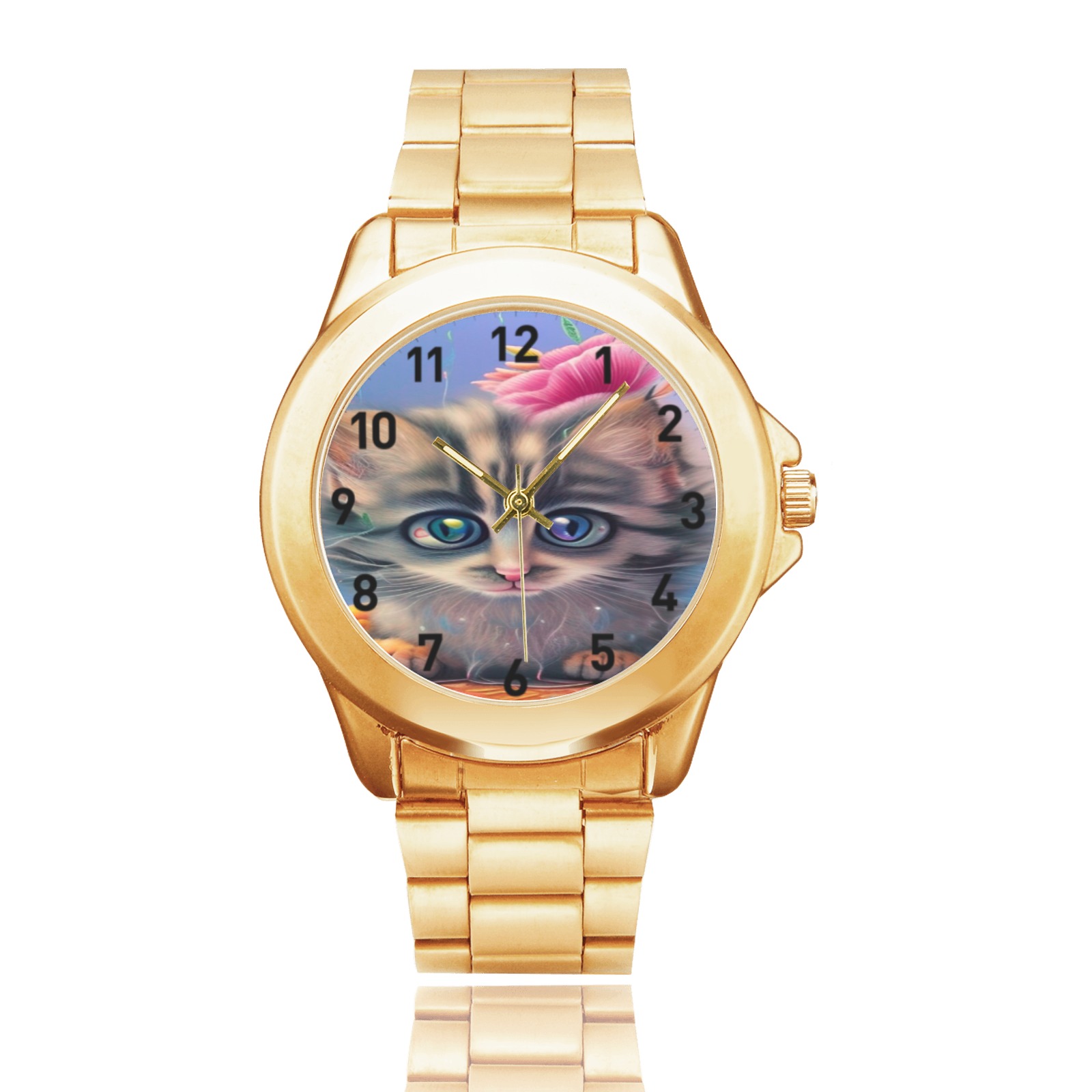 Cute Kittens 3 Custom Gilt Watch(Model 101)