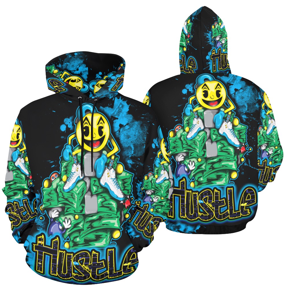 pac man hustle hoodie All Over Print Hoodie for Women (USA Size) (Model H13)