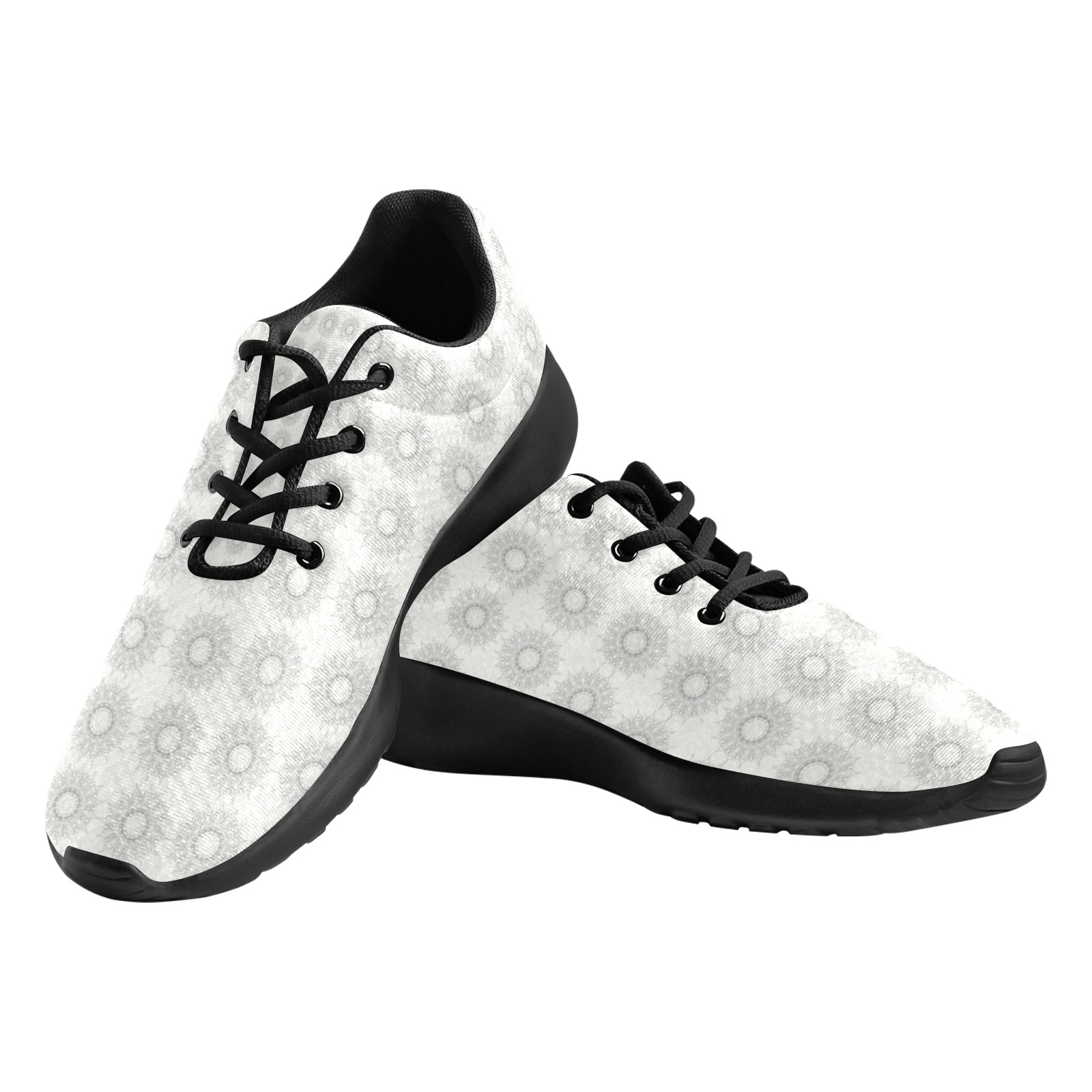 Little white floral fallen to the rural pattern Men's Athletic Shoes (Model 0200)