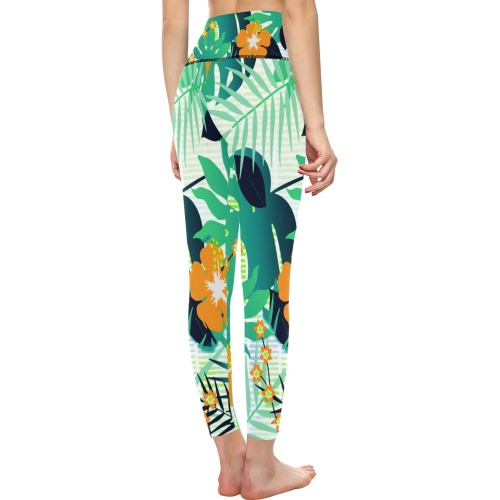 GROOVY FUNK THING FLORAL Women's All Over Print High-Waisted Leggings (Model L36)