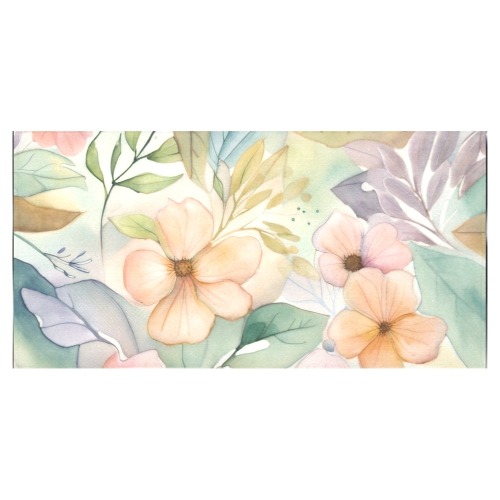 Watercolor Floral 1 Cotton Linen Tablecloth 60"x120"