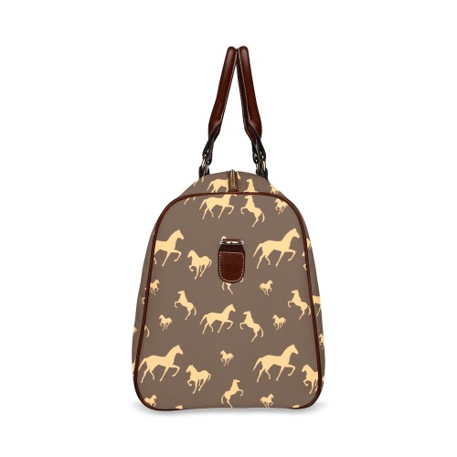 Brown horses seamless pattern Travel bag Waterproof Travel Bag/Large (Model 1639)