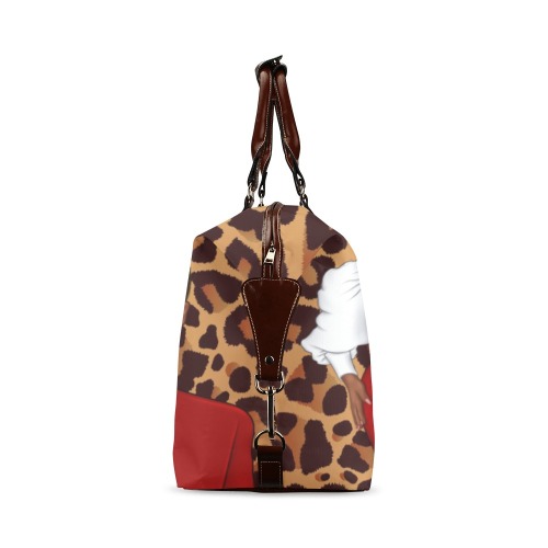 Ladies in red with cheetah print Classic Travel Bag (Model 1643) Remake