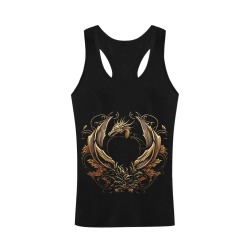 Dragon In Vines Men's I-shaped Tank Top (Model T32)