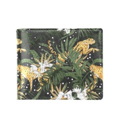 Cheetah in the Florida jungle Bifold Wallet with Coin Pocket (Model 1706)