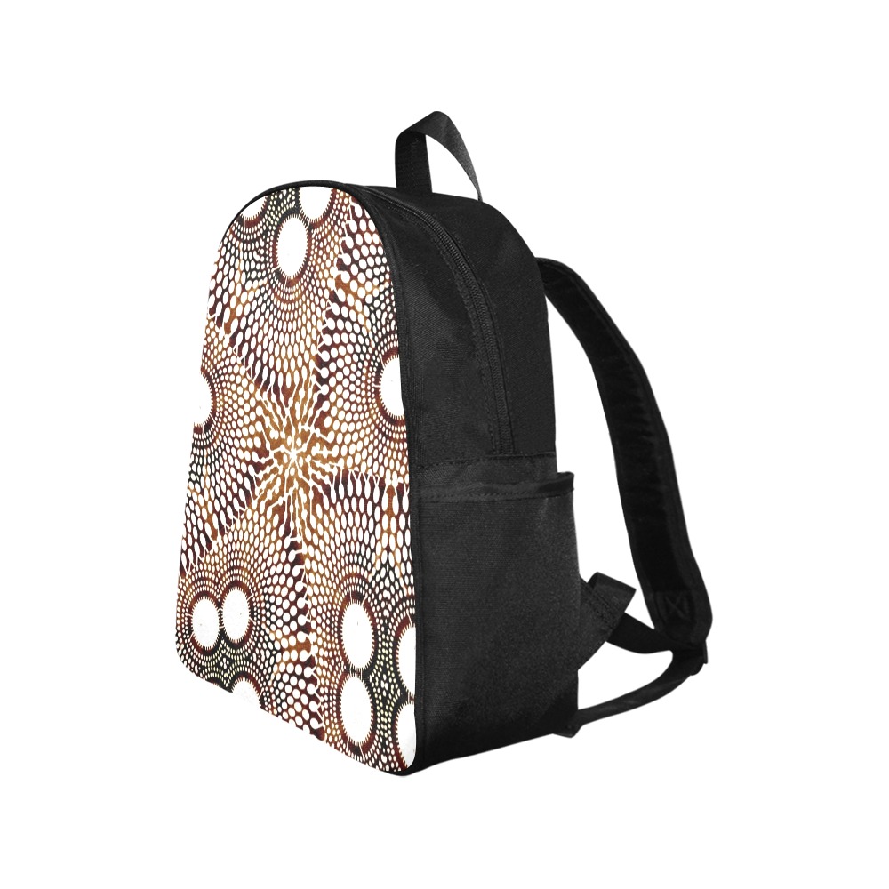 AFRICAN PRINT PATTERN 4 Multi-Pocket Fabric Backpack (Model 1684)