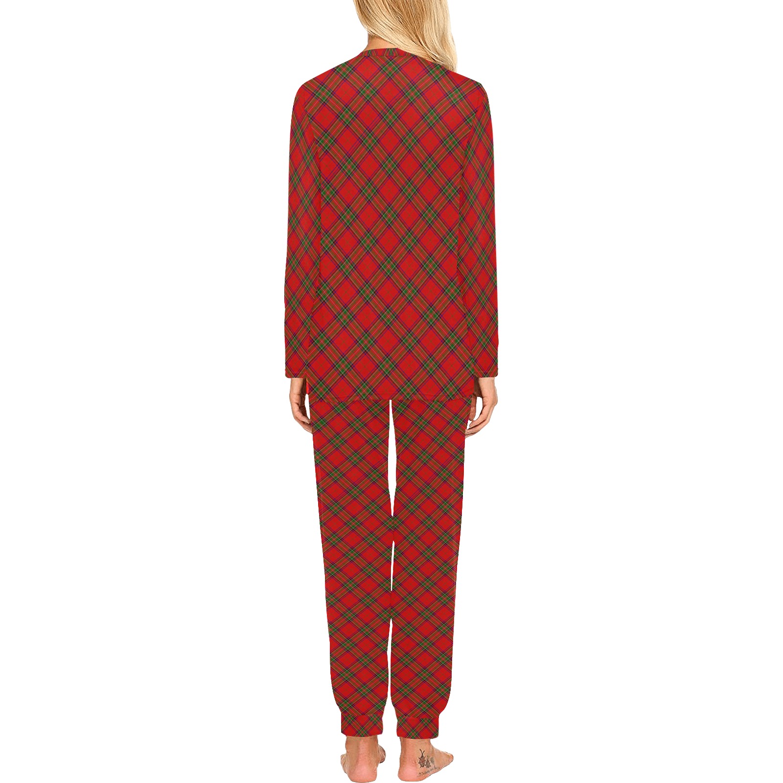Holiday Plaid Christmas Women's All Over Print Pajama Set