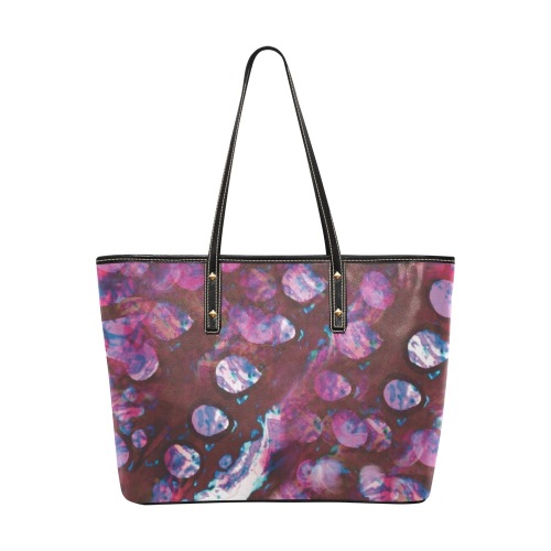 Untitled_Artwork Chic Leather Tote Bag (Model 1709)