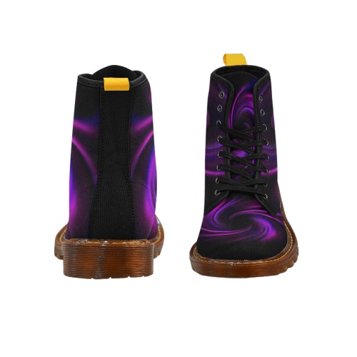 Purple Galaxy Women Boots Black Martin Boots For Women Model 1203H