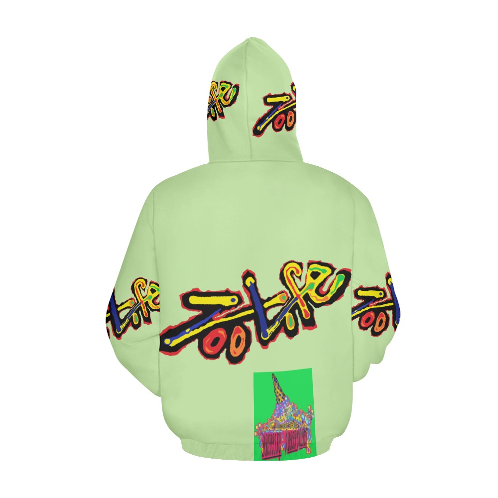 ZL.LOGO.ALOE All Over Print Hoodie for Women (USA Size) (Model H13)
