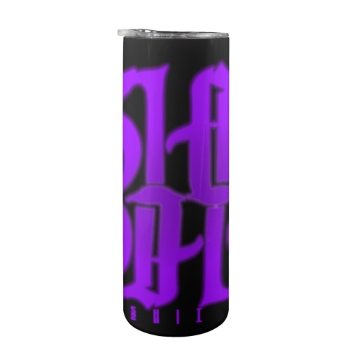 SHIT Show Purple Tumbler 20oz Tall Skinny Tumbler with Lid and Straw