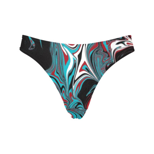 Dark Wave of Colors Women's All Over Print Thongs (Model L30)