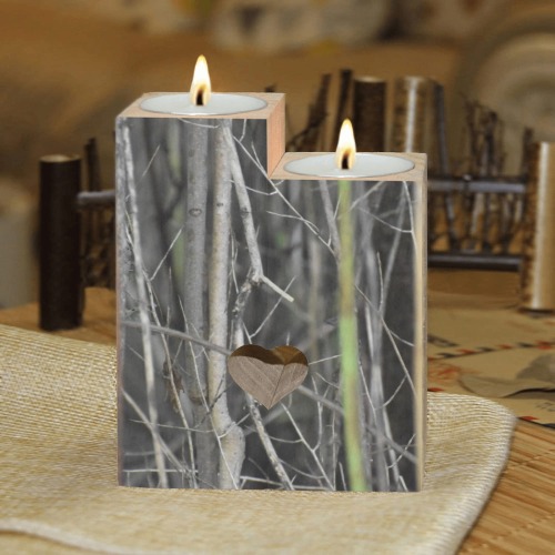 A Wooded Escape Wooden Candle Holder (Without Candle)