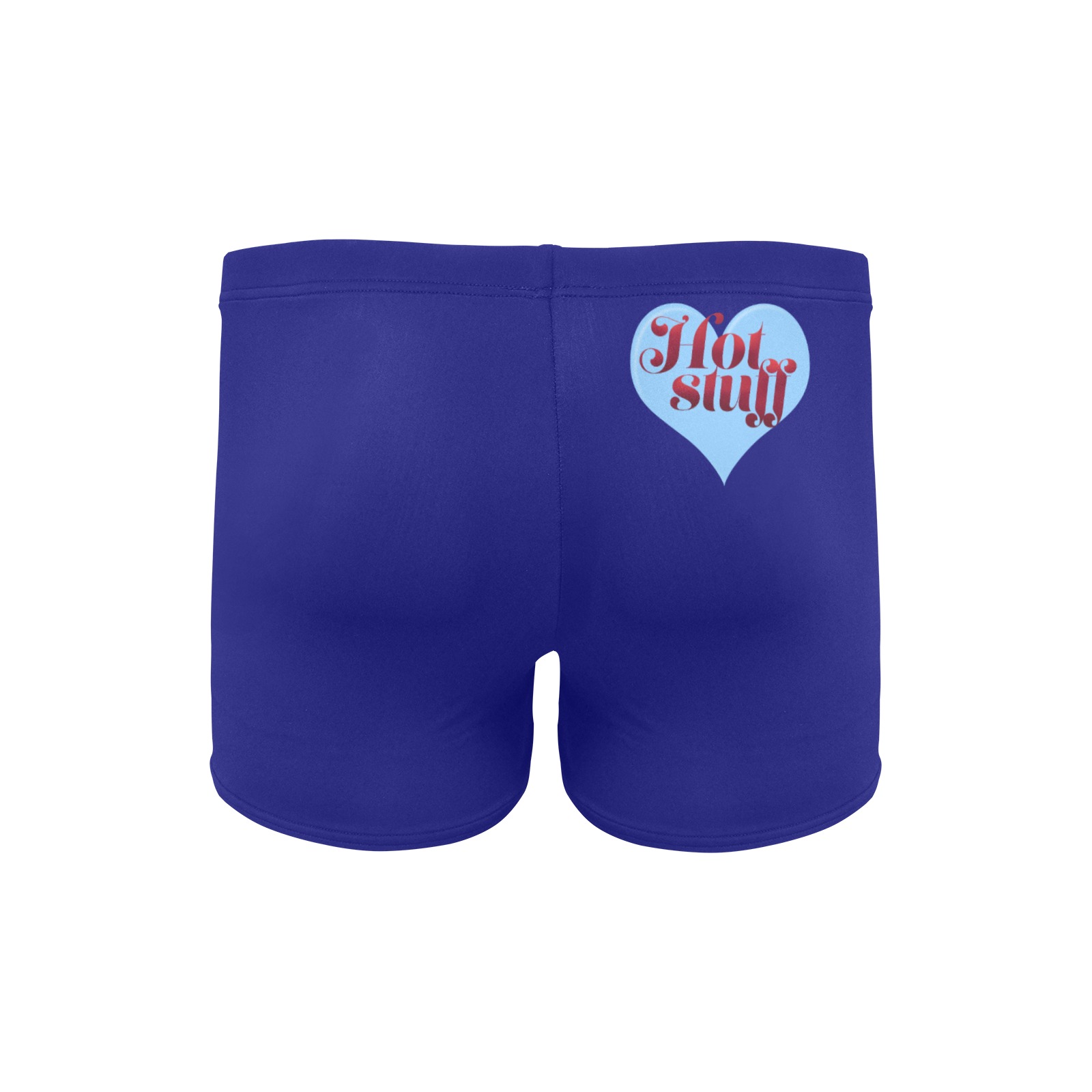Hot Stuff Blue Heart on Blue Men's Swimming Trunks (Model L60)