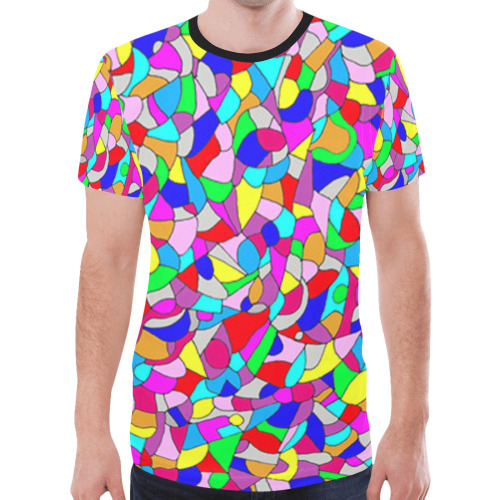 Abstract pebbles on a Beach New All Over Print T-shirt for Men (Model T45)