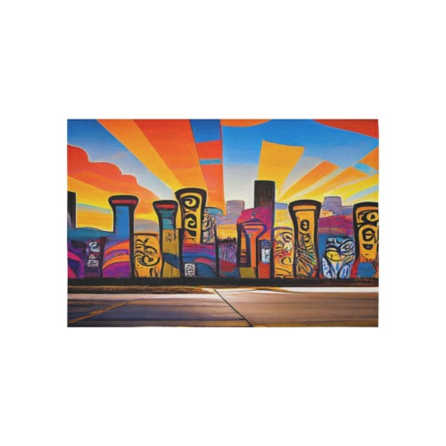 abstract graffiti street Cotton Linen Wall Tapestry 60"x 40"