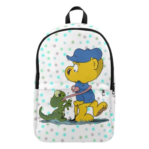 Ferald and The Baby Lizard Fabric Backpack for Adult (Model 1659)