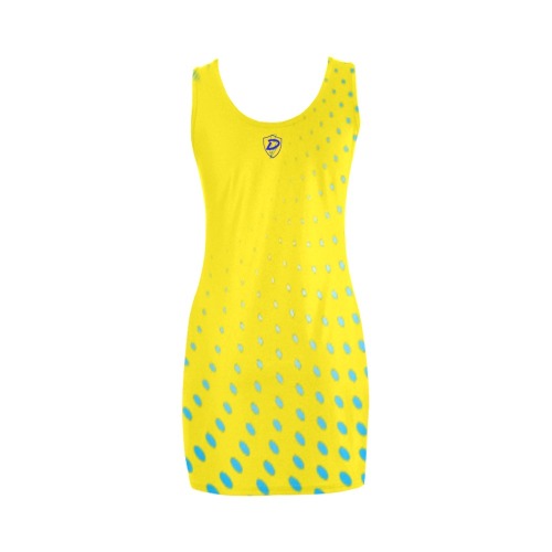 DIONIO Clothing - Ladies' Yellow & Blue Spritzey Medea Vest Dress Medea Vest Dress (Model D06)