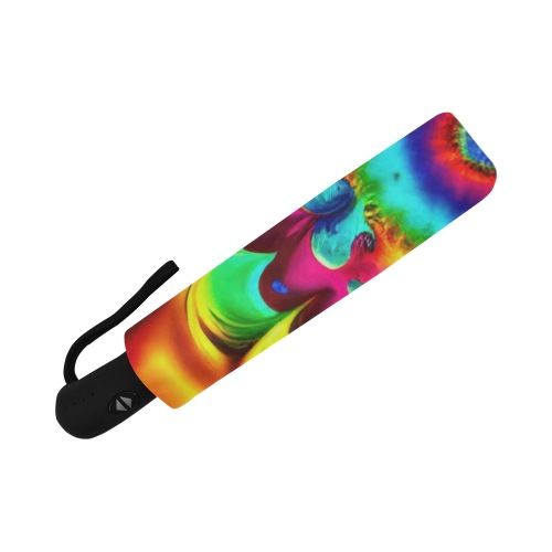 Tie Dye Bright Rainbow 8 Auto-Foldable Umbrella (Model U04)