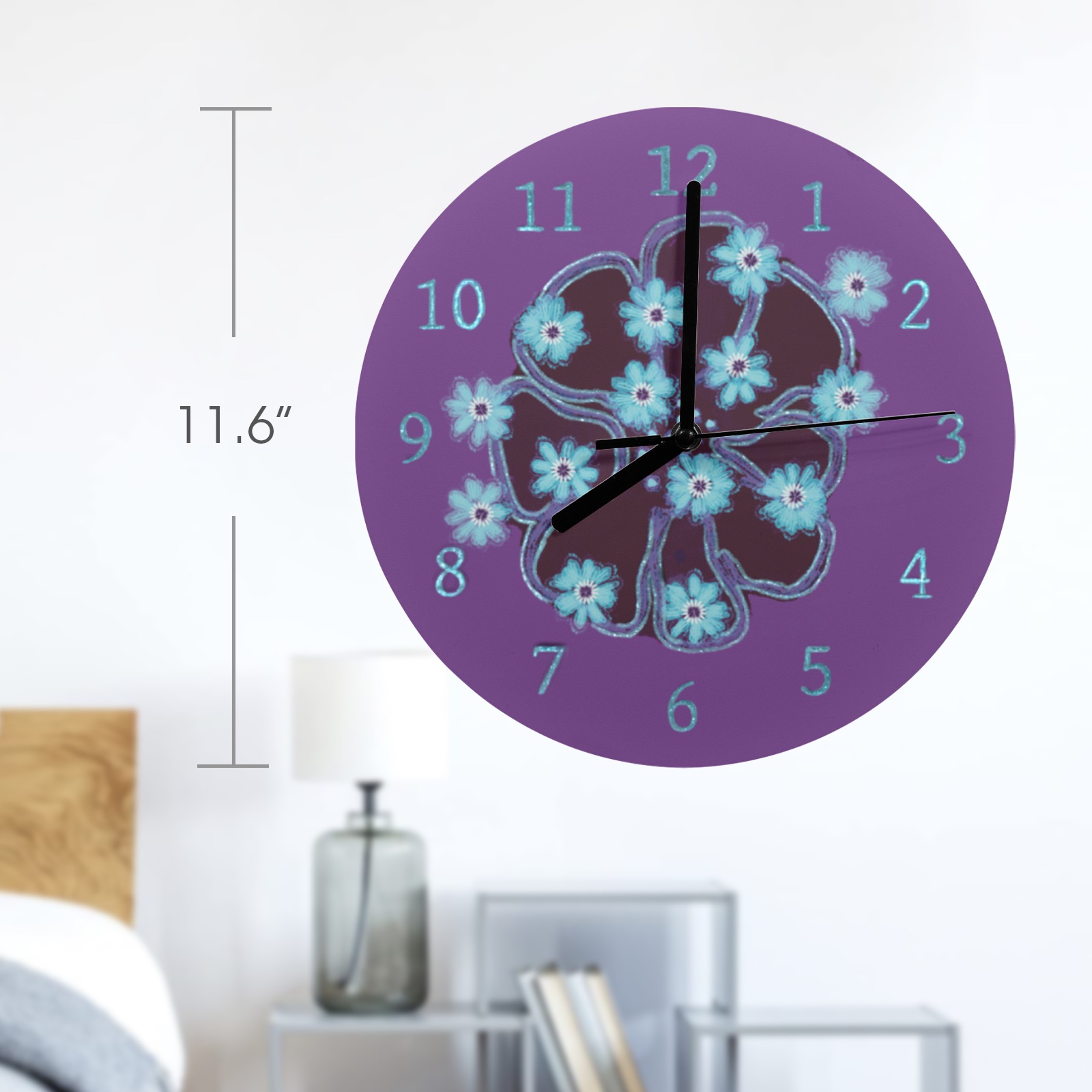 Flower-style-clock MDF Wall Clock